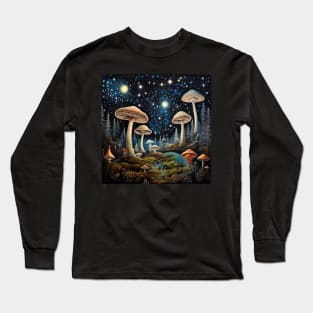 Starry Night Magic Mushroom Long Sleeve T-Shirt